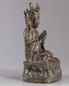 A Chinese bronze figure of a Guanyin