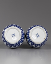 TWO CHINESE BLUE AND WHITE DOUBLE-GOURD VASES