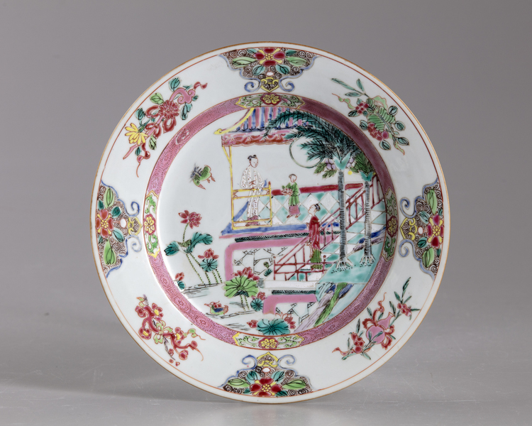 A  Chinese famille rose dish