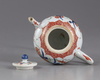 A Chinese famille verte globular shaped teapot