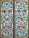 A pair of Chinese doucai 'floral' rectangular plaques