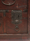 A Japanese black lacquered small kodansu chest