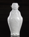 An unusual Chinese white-glazed antropomorphic vase