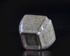 A Chinese crackle-glazed small square-section cup