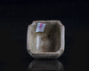 A Chinese crackle-glazed small square-section cup