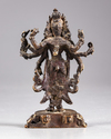 A Sino-tibetan gilt bronze figure of Tara