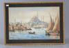 A PAINTING DEPICTING THE HARBOUR IN CONSTATINOPLE, 19TH CENTURY