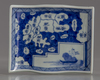 A JAPANESE BLUE AND WHITE RECTANGULAR SAUCER, 19TH CENTURY