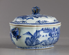 A CHINESE BLUE AND WHITE TUREEN WITH COVER, 18TH CENTURY