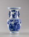 A Chinese blue and white Shou lao vase