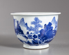 A CHINESE BLUE AND WHITE JARDINIERE, 20TH CENTURY