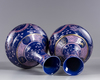 Two Chinese dragon bottle vases
