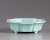 A Chinese fiolate sky-blue dish