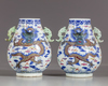 A pair of Chinese doucai hu vases