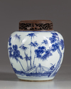 A Chinese blue and white pot