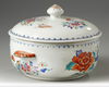 A CHINESE FAMILLE ROSE FLORAL TUREEN AND COVER, 18TH CENTURY