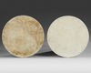 A pair of Chinese famille verte circular plaques