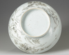 A Chinese grisaille-decorated 'hundred birds' punch bowl