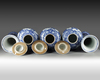 A Chinese blue and white five-piece garniture