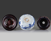 A Chinese blue and white 'Eight Immortals' tripod censer