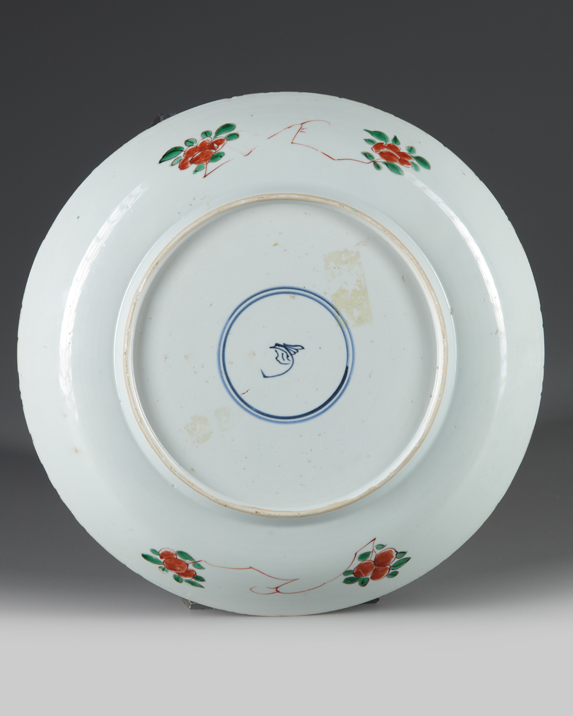 A Chinese famile verte 'auspicious animals' dish