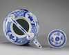 A Chinese blue and white 'scholars' teapot