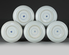 A set of five Chinese famille verte dishes