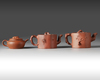 Three Chinese Yixing teapots and covers