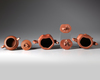 Three Chinese Yixing teapots and covers