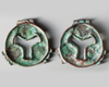 A PAIR OF CHINESE BRONZE HORSE ACCESSORIES, WESTERN ZHOU DYNASTY (711-256 BC)
