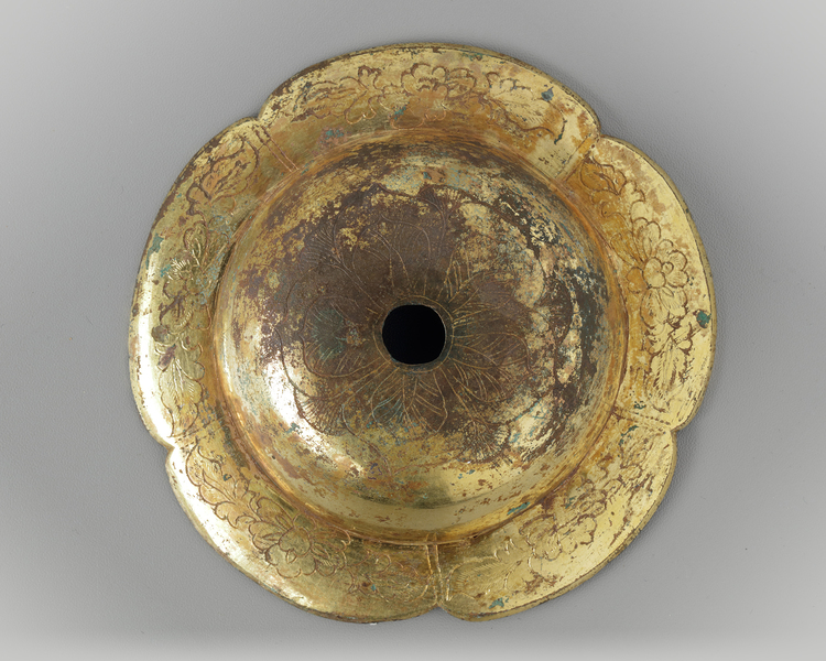 A Chinese bronze bell shaped harness ornament