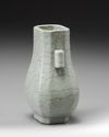 A small Chinese crackle-glazed hu vase