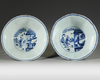 A PAIR OF CHINESE BLUE AND WHITE FOLIATE-RIMMED BOWLS, KANGXI PERIOD (1662-1772)