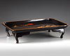 A Japanese rectangular lacquered tray with gold leaf decorated cranes and moon