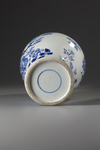 A Chinese blue and white 'flower and butterfly' vase
