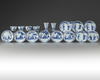 A group of eighteen Chinese blue and white vessels