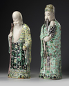 Two Chinese famille verte figures of Star Gods