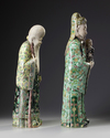 Two Chinese famille verte figures of Star Gods