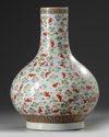 A Chinese famille rose 'bats and clouds' bottle vase