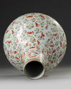 A Chinese famille rose 'bats and clouds' bottle vase