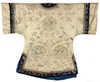 A CHINESE CREAM-GROUND EMBROIDERED SHORT INFORMAL ROBE