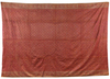 A LARGE EMBROIDERED DEEP RED BEDSHEET, INDIA,19TH CENTURY