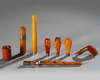 A set of Islamic amber pipe pieces