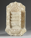 A Cantonese carved ivory letter rack