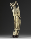 A CHINESE IVORY FIGURE OF A FEMALE IMMORTAL