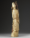 A CHINESE IVORY FIGURE OF SHOULAO