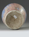 A Chinese wucai garlic-head vase