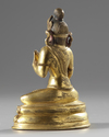 A Gilt Chinese figure of Bodhisttva