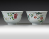 A pair of small Chinese famille rose bowls
