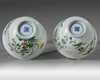 A pair of small Chinese famille rose bowls